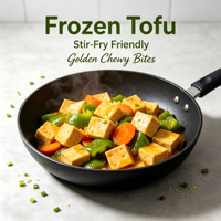 Qingzhen 400g Cubes de Tofu de Soja Personnalisés OEM pour Hot Pot, Soupe, Ramen, Wok, Restauration et Vente au Détail, Cubes de Tofu Congelés