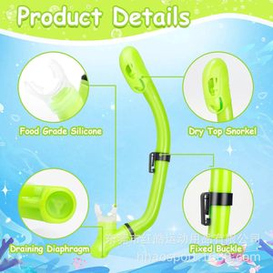 Kit de Snorkel para Niños, Máscara de Silicona Rosa, Aletas, Snorkel Antivaho, Equipo de Buceo - Product Image 2