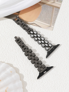 Montre à bracelet en métal de luxe à dégagement rapide de qualité supérieure en diamant de mode pour <span class=keywords><strong>Apple</strong></span> <span class=keywords><strong>Watch</strong></span> 8 <span class=keywords><strong>7</strong></span> 6 SE 5 4 49mm <span class=keywords><strong>45mm</strong></span> 44mm 42mm 38mm - Product Image 4
