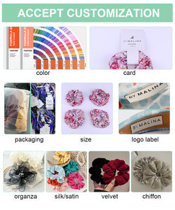SC3040C Groothandel op maat bedrukte logo satijnen haarbandjes, op maat gemaakte scrunchies, gepersonaliseerd patroon, bedrukte <span class=keywords><strong>scrunchie</strong></span> - Product Image 5