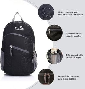 Muestra gratuita de mochila plegable para senderismo y camping al aire libre para hombres y mujeres hecha con botellas de plástico recicladas personalizadas - Product Image 2