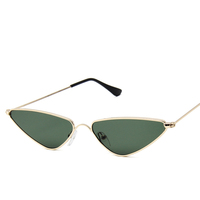 Lunettes de Soleil Triangle Hip Hop Unique de Luxe à la Mode pour Haute UV400 Alliage PC Métal Jaune Violet Rose Gris Thé Lentille Imprimée