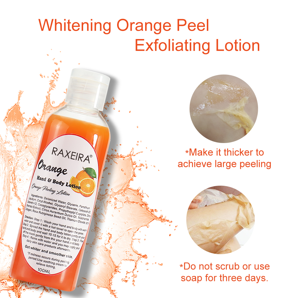 Wholesale Whitening Organic Body Lotion Orange Extra Strength Whitening Orange Peeling Lotion 100ML