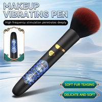 10 standen multifunctionele make-up speelgoed mini dildo vibrerende make-up kwast G-spot vibrator seksspeeltje