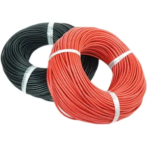 8awg至30awg柔性硅胶线12awg黑色和红色耐热镀锡铜芯线电缆