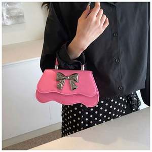 I-0262 Bolsos de Mano Nuevos al por Mayor, Bolsos de Moda para Mujer, Estilo Coreano, Bolsos Bandolera para Dama, Bolsos de Cuero PU con Lazo - Product Image 5