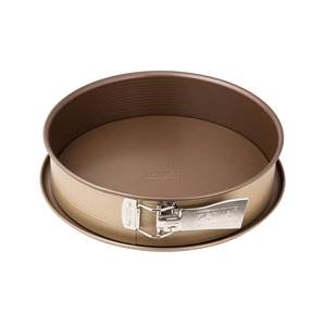 Mojave Gold Line Lata de pastel con forma de resorte de un solo fondo 26cm Ø Bandeja para hornear de acero al carbono con revestimiento de papel para aplicaciones de fiesta - Product Image 1