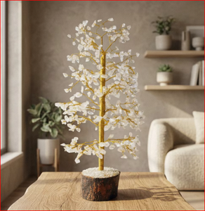 Árbol de la Fortuna de Cuarzo Transparente, Artesanía en Alambre con Piedras Preciosas, Bonsái de Cristal Hecho a Mano, Decoración para el Hogar, Regalo de Boda - Product Image 6