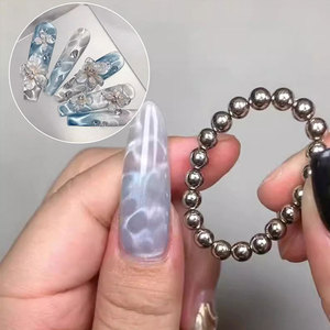 NdFeB Neodimio Potente onda Brillante Patrón <span class=keywords><strong>de</strong></span> flores <span class=keywords><strong>de</strong></span> hielo Bola <span class=keywords><strong>de</strong></span> <span class=keywords><strong>acero</strong></span> magnética para arte <span class=keywords><strong>de</strong></span> uñas Imán permanente industrial - Product Image 2