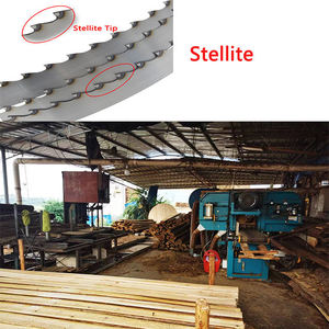 Cintas de sierra de cinta de alta calidad con dientes soldados con estelita para carpintería industrial, aserraderos y corte de madera - Product Image 2