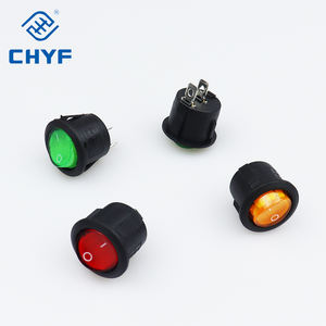 Tombol Hitam/Merah/Putih SPST Sakelar <span class=keywords><strong>Rocker</strong></span> Bulat AC 10A/125V <span class=keywords><strong>6A</strong></span>/<span class=keywords><strong>250V</strong></span> - Product Image 6