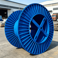 Bobine en acier ondulé pour machine à câbles, conception à nervures radiales, fonctionnement équilibré, faible vibration, taille personnalisée, directement de l'usine