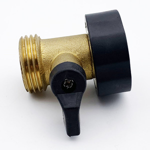 Válvula de bola de cobre para jardín, conector de cierre de agua roscado de 3/4 pulgadas para manguera, uso en exteriores - Product Image 3