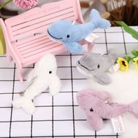 Porte-clés en peluche Baleine Beluga Mignonne de Dessin Animé, Breloques de Sac à Dos, Petites Poupées en Peluche Baleine Douces, Accessoires Porte-clés, Cadeau en Gros