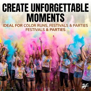 Polvo de Color Holi a Granel de 5 Libras, No Tóxico, Ecológico, a Base de Maíz, Precio de Fábrica, Seguro para Exteriores, para Eventos Corporativos y Fiestas - Product Image 5