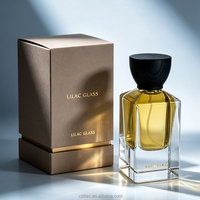 Flacon de parfum en verre épais 30ml 50ml avec boîte, haut de gamme et luxueux, idéal pour la personnalisation de marque