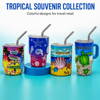 Gobelet miniature personnalisé avec logo, souvenir de plage, 2 oz, 3 oz, en acier inoxydable, verre à shot en métal