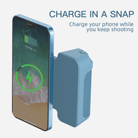 Poignée de maintien 2-en-1 pour téléphone avec télécommande anti-tremblement et grip en PU pour smartphones – Idéale pour la photographie sous marque privée