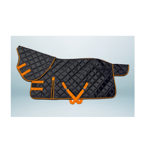 Tapis d'écurie de cheval matelassé léger cou Standard personnalisé Double fermetures de poitrine avant 200G point de diamant remplissage de coton d'hiver - Product Image 1