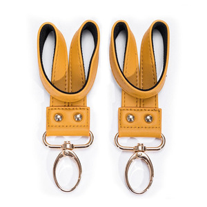 Cross-border stroller <b>hooks</b>, Korean style, simple PU leather, small and portable child seat handle <b>hooks</b> - Product Image 2