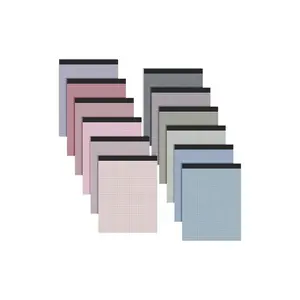 12パッド8.5x11インチクワッドリーガルメモ帳エンジニアリングペーパーオフィスビジネス用品、50枚 (明るい色)