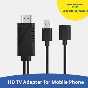 <span class=keywords><strong>Cable</strong></span> Convertidor <span class=keywords><strong>HDMI</strong></span> HD de Doble Cabezal Tipo C y USB A, <span class=keywords><strong>Cable</strong></span> de Duplicación de Pantalla 1080P Compatible con Teléfonos Celulares IOS y Android - Product Image 1