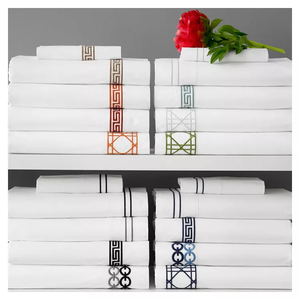 Nantong Factory Luxus Bettwäsche-Sets mit Stich Bett bezüge Stickerei Bett bezüge Sets für Kingsize-Bett - Product Image 1