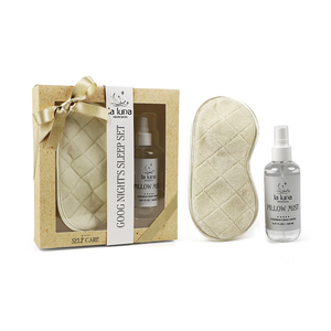 Venta caliente Almohada de estado de ánimo relajante Niebla Espíritu calmante Reducir el estrés Almohada Niebla Máscara de Ojos de lujo Juego de regalo de espray para dormir - Product Image 6
