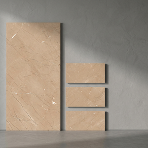 Lucca Crema Onyx Polished Glazed Porcelain Tiles 600x1200mm Marble Look Luxury Wall Floor Tile - Product Image 5