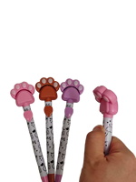 Stylo à bille en forme de patte de chat mignon, papeterie créative pour enfants, vente directe d'usine en gros