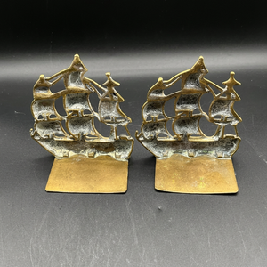 AK Brass Beautiful Brass Ship <b>Bookends</b> in Polish Finished Set of 2 High Quality For Library Decor / Room Decor - Product Image 3