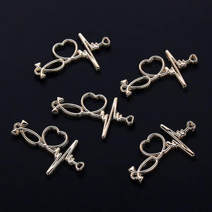 Новый дизайн, подвеска «сделай сам» из сплава, стетоскоп, сердце, электрокардиограмма для браслета, ожерелье, изготовление ювелирных изделий для врача/медсестры - Product Image 4