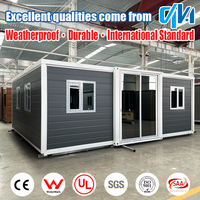 Rumah Prefabrikasi Kontainer Ekspansi Modern Besar 20Ft 40Ft, Dapur Prefab, Rumah Portabel