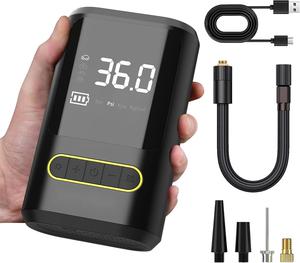 Compresor <span class=keywords><strong>de</strong></span> aire para inflar neumáticos portátil con pantalla digital6000 mAh BatteryAuto Shut Off Sui table para automóviles, motocicletas, bicicletas - Product Image 6