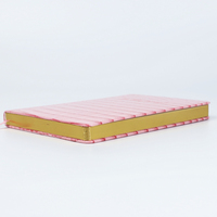 Carnets de notes en cuir de crocodile rose personnalisés, impression de carnets à couverture rigide sur mesure, carnet de luxe avec bords dorés