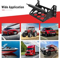 Kit de relocalisation de support de batterie en acier métallique compatible avec le plateau de montage de batterie de voiture de remorque de bateau RV
