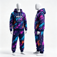 Sweat-shirt en polyester à impression numérique résistante à la décoloration pour hommes et femmes, impression intégrale personnalisée pour événements d'équipe et merchandising - Commande urgente