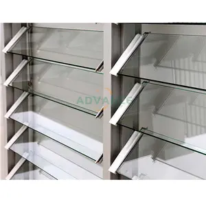 China factory Supplier Shutter Design Commercial Glass Louver Aluminum/glass Jalousie Window