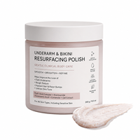 KUZEE Gommage Corporel Exfoliant Doux à l'Acide PHA et à l'Acide Mandélique pour le Visage, les Aisselles et le Maillot, Polissant Rénovateur pour les Zones Sombres et les Poils Incarnés