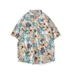 Vente en gros Nouveau été Hommes Hawaii Imprimé à manches courtes Doux Plage Chemise hawaïenne Grande Taille Chemise pour hommes - Product Image 5