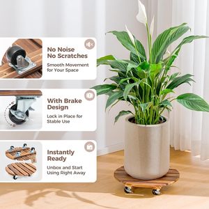 <span class=keywords><strong>Support</strong></span> <span class=keywords><strong>à</strong></span> <span class=keywords><strong>roulettes</strong></span> <span class=keywords><strong>pour</strong></span> plantes d'extérieur, permettant de déplacer facilement les grands pots de <span class=keywords><strong>fleurs</strong></span> <span class=keywords><strong>à</strong></span> l'intérieur et <span class=keywords><strong>à</strong></span> l'extérieur - Product Image 4