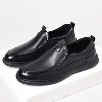 Nouvelles arrivées : chaussures homme en cuir pleine fleur, style business casual, dessus en cuir véritable souple, antidérapantes, confortables pour tous les jours.