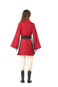 Costume Tradizionale Hanfu Rosso Stile Guerriero per Donna, per Cosplay e Spettacoli Teatrali, in Poliestere, Vendita all'Ingrosso - Product Image 3