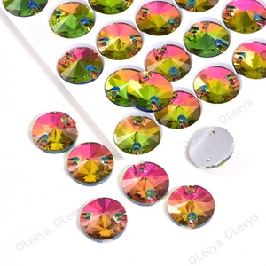 Cristales de Cristal AB Redondos de 10mm, Varios Tamaños, Forma de Rivoli, para Coser en Ropa, Precio de Fábrica Oleeya, Venta al Por Mayor - Product Image 6