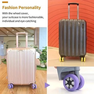 Silicone Luggage <b>Wheel</b> Covers 2-3 Inch Protective Replacement Accessories <b>for</b> <b>Trolley</b> Case Casters - Product Image 2
