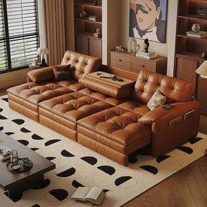 Sofá Eléctrico Moderno Guman 2026, Respaldo Alto, Cuero de Primera Calidad, con Reposacabezas Ajustable, Asiento Profundo y Función de Reposapiés Extensible - Product Image 2