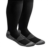 Chaussettes de compression légères et confortables pour hommes, absorbant la transpiration, noires (2 paires), taille de chaussure 5-9