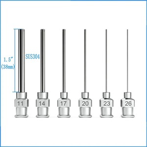 Agujas Dispensadoras <span class=keywords><strong>de</strong></span> Fluidos <span class=keywords><strong>de</strong></span> Acero Inoxidable con Punta Roma <span class=keywords><strong>de</strong></span> 1/4, 1/2, 1, 1 1/2, 2 Pulgadas, Calibre 8 ~ <span class=keywords><strong>30</strong></span> - Product Image 3