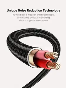 4 Pólo Aux Cord Masculino para Masculino Auxiliar Stereo Jack 3.5 MM TRRS Audio Cable