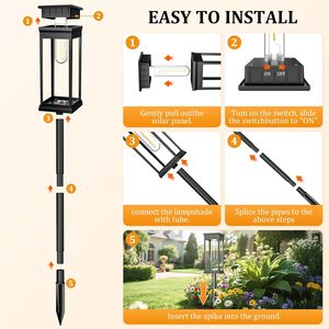 Luces Solares para Caminos Exteriores, IP65 Impermeables, LED para Jardín, Paisaje, Luces HID - Product Image 5